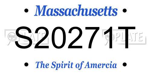 S20271T Massachusetts License Plate