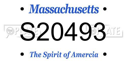 S20493 Massachusetts License Plate