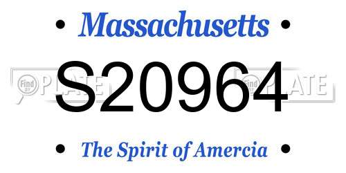 S20964 Massachusetts License Plate