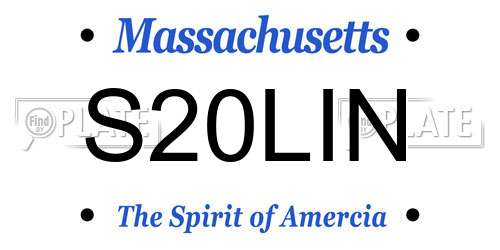 S20LIN Massachusetts License Plate
