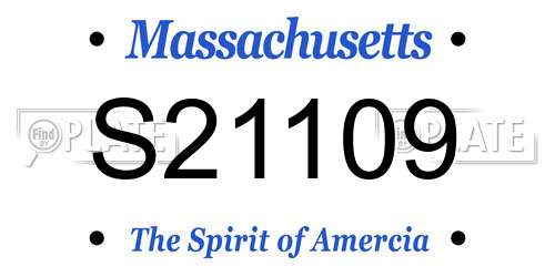 S21109 Massachusetts License Plate
