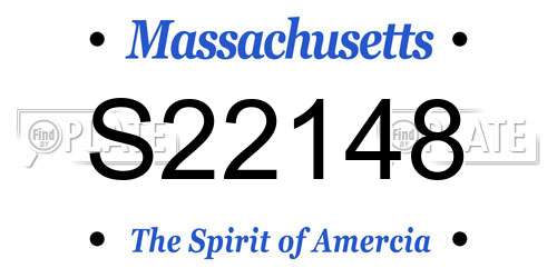 S22148 Massachusetts License Plate