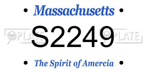 S2249 Massachusetts License Plate
