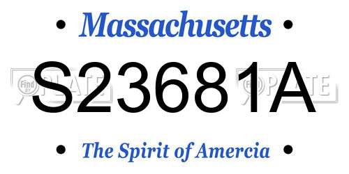 S23681A Massachusetts License Plate