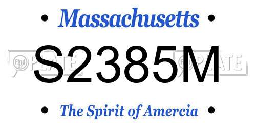 S2385M Massachusetts License Plate