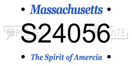 S24056 Massachusetts License Plate