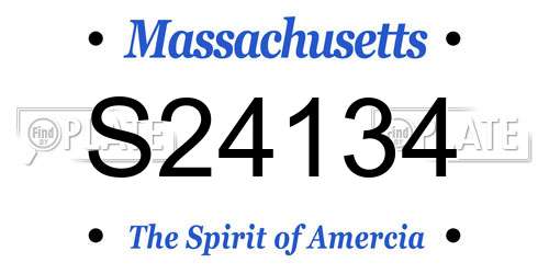 S24134 Massachusetts License Plate