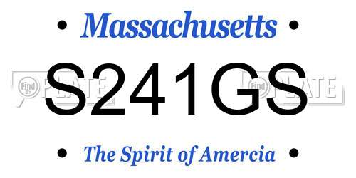 S241GS Massachusetts License Plate