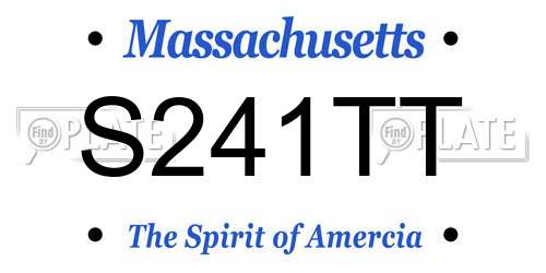 S241TT Massachusetts License Plate