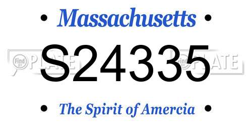 S24335 Massachusetts License Plate