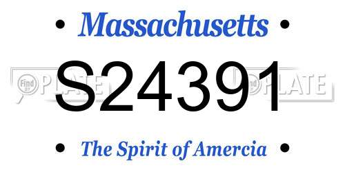 S24391 Massachusetts License Plate