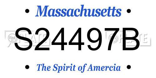S24497B Massachusetts License Plate