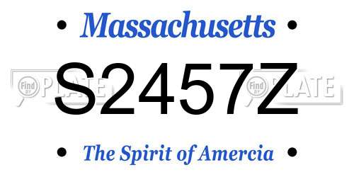 S2457Z Massachusetts License Plate