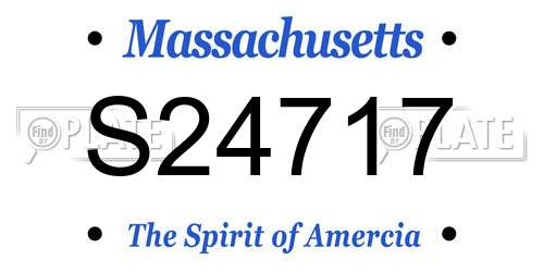 S24717 Massachusetts License Plate