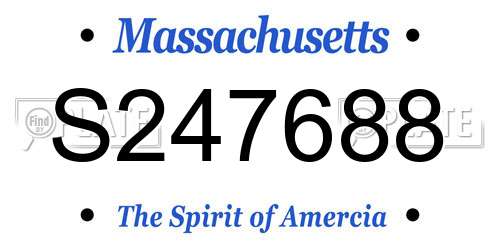 S247688 Massachusetts License Plate