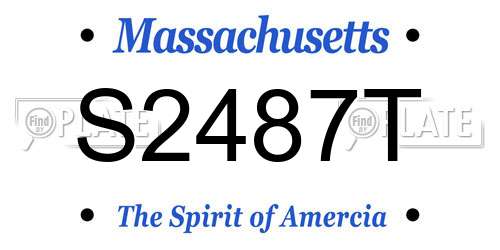 S2487T Massachusetts License Plate