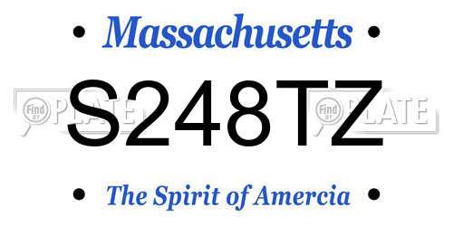 S248TZ Massachusetts License Plate