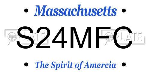 S24MFC Massachusetts License Plate