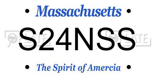 S24NSS Massachusetts License Plate