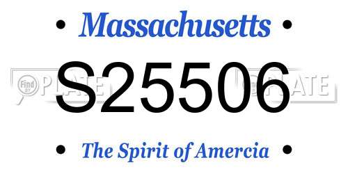 S25506 Massachusetts License Plate