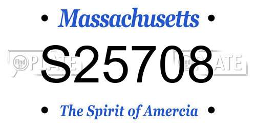 S25708 Massachusetts License Plate