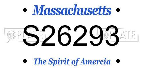 S26293 Massachusetts License Plate