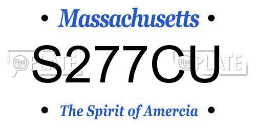 S277CU Massachusetts License Plate
