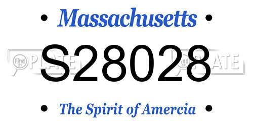 S28028 Massachusetts License Plate
