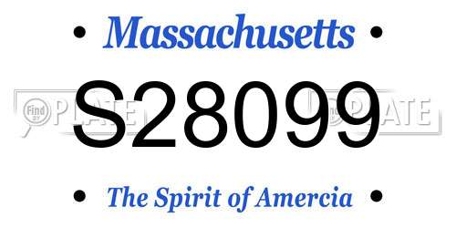 S28099 Massachusetts License Plate