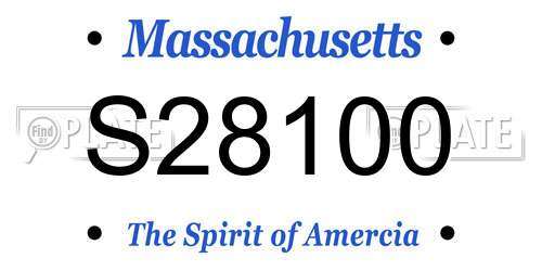 S28100 Massachusetts License Plate