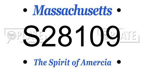 S28109 Massachusetts License Plate