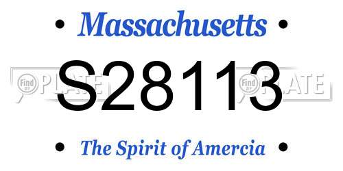 S28113 Massachusetts License Plate