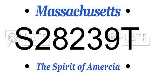 S28239T Massachusetts License Plate