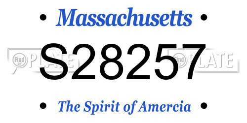 S28257 Massachusetts License Plate