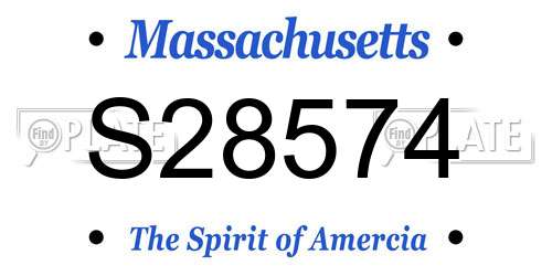 S28574 Massachusetts License Plate