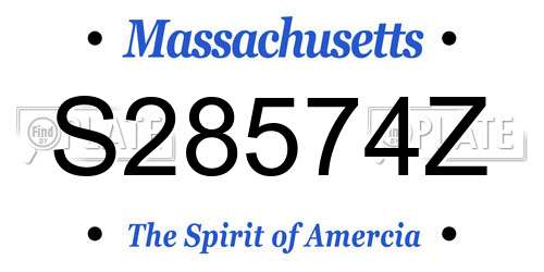 S28574Z Massachusetts License Plate