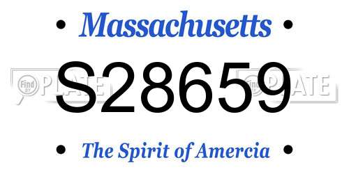 S28659 Massachusetts License Plate