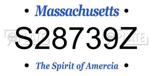 S28739Z Massachusetts License Plate