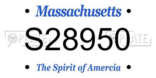 S28950 Massachusetts License Plate