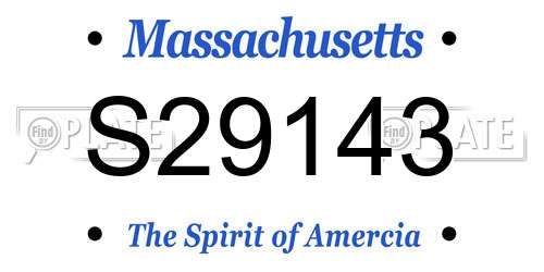 S29143 Massachusetts License Plate