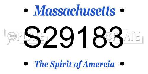S29183 Massachusetts License Plate