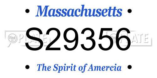 S29356 Massachusetts License Plate