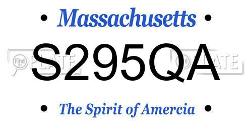 S295QA Massachusetts License Plate