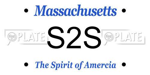 S2S Massachusetts License Plate