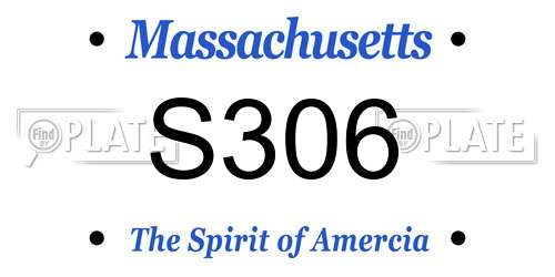 S306 Massachusetts License Plate