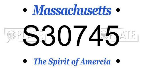 S30745 Massachusetts License Plate