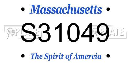 S31049 Massachusetts License Plate