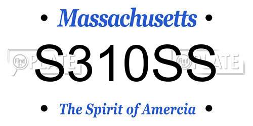 S310SS Massachusetts License Plate