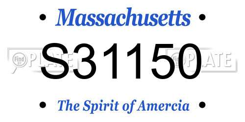 S31150 Massachusetts License Plate