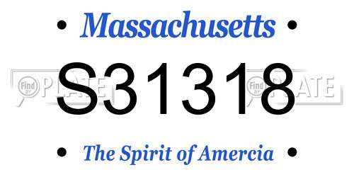 S31318 Massachusetts License Plate